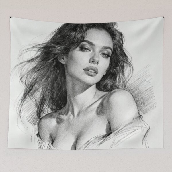 Item preview, Sketch of a woman designed and sold by T's&such.