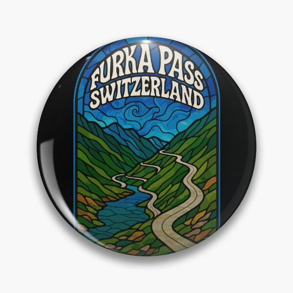Item preview, Furka Pass Switzerland Stained Glass designed and sold by TomFrontierArt.