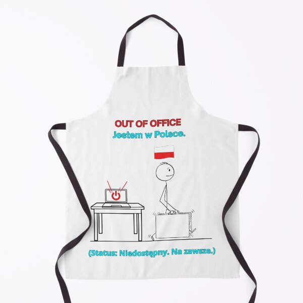 Item preview, White OUT OF OFFICE Jestem w Polsce - Funny Polinglish Polish Expat Humor Gift designed and sold by VibePolinglish.