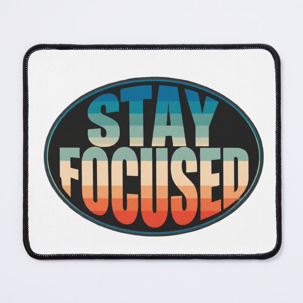 Item preview, Stay Focused Retro Sunset - Motivational Quote Typography Art designed and sold by ArtVibeLabStore.