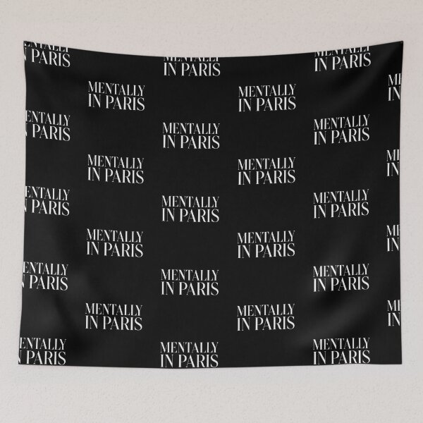 Item preview, Mentally In Paris Minimalist Aesthetic Typography Design designed and sold by astersgraphics.