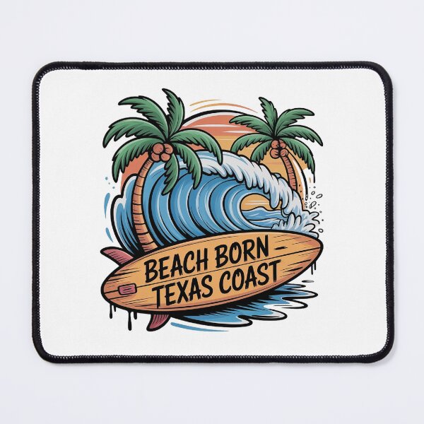 Item preview, Beach Born Texas Coast – Surf Ocean Beach Shirt designed and sold by Cool-cat-art.