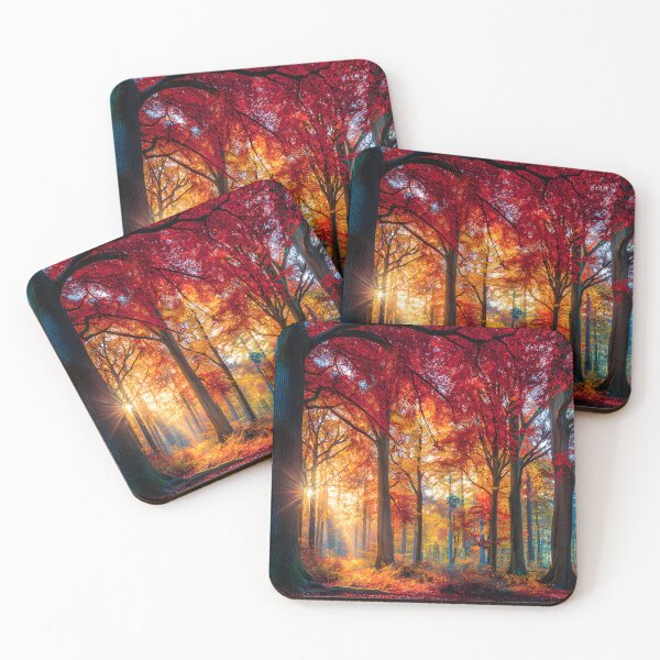 Item preview, Vibrant Autumn Forest with Golden Sunlight Effects designed and sold by Artessie.
