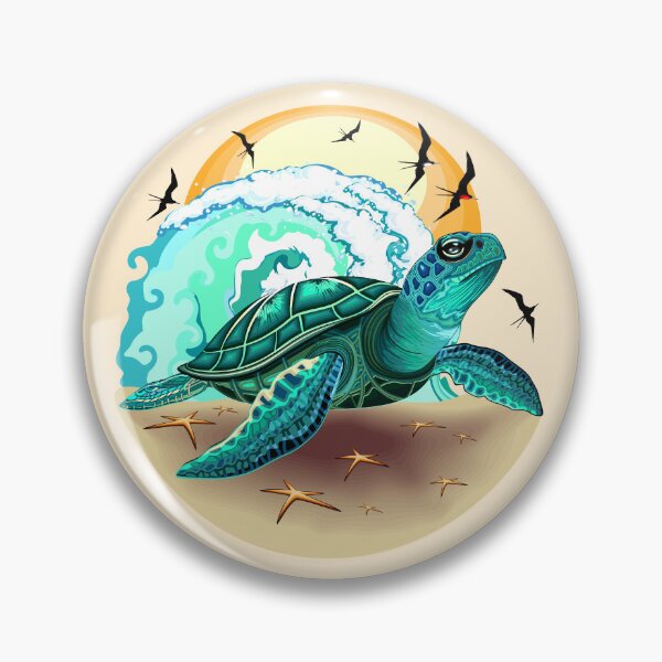 Item preview, Sea Turtle, Ocean Wave and Frigate Birds designed and sold by BluedarkArt.