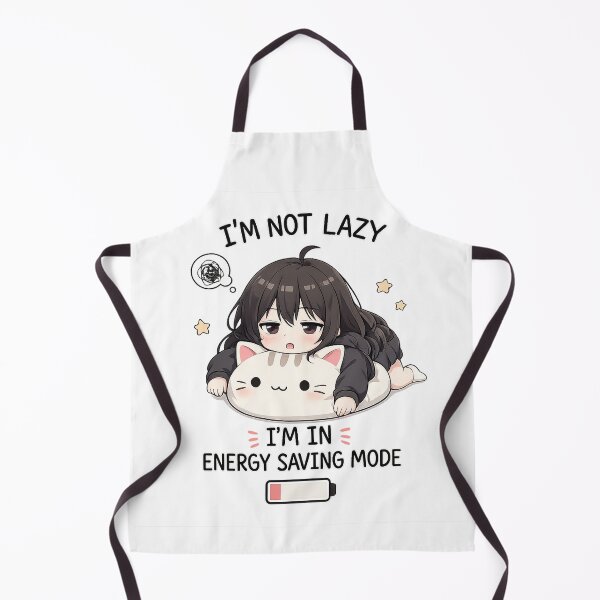 Item preview, I’m Not Lazy – Energy Saving Mode Cute Anime Cat Girl Design designed and sold by YamiSociety.