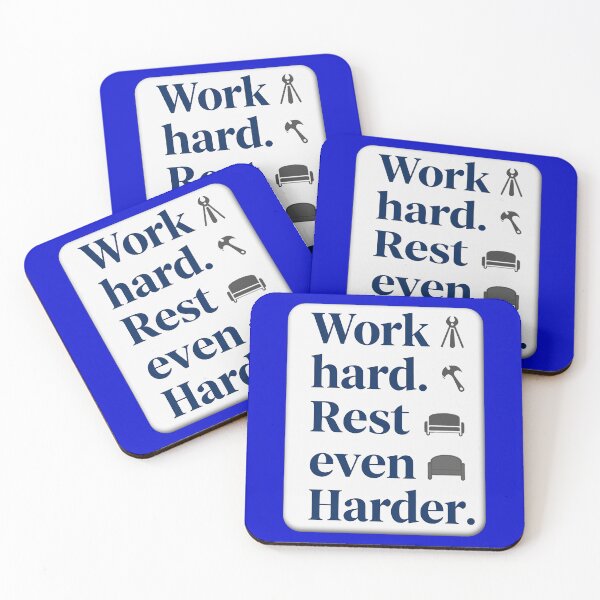 Item preview, Work Hard Rest Even Harder Bold Typography Shirt designed and sold by Topoartispp.