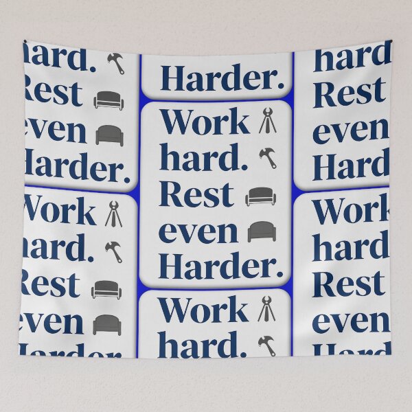 Item preview, Work Hard Rest Even Harder Bold Typography Shirt designed and sold by Topoartispp.