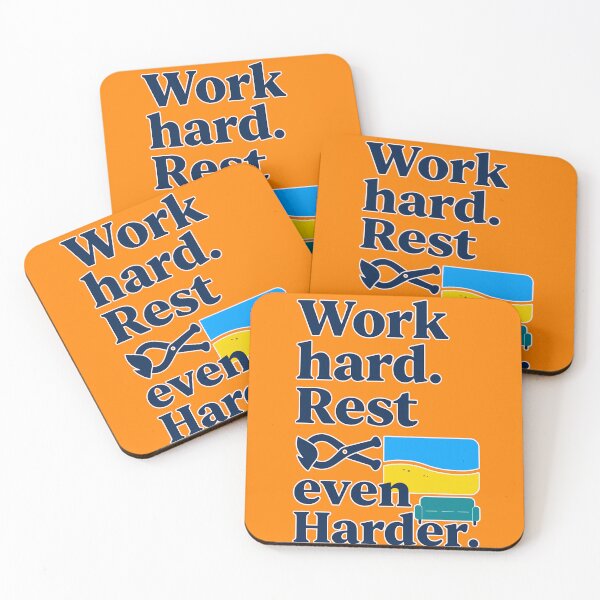 Item preview, Work Hard Rest Even Harder Beach Lifestyle Design designed and sold by Topoartispp.