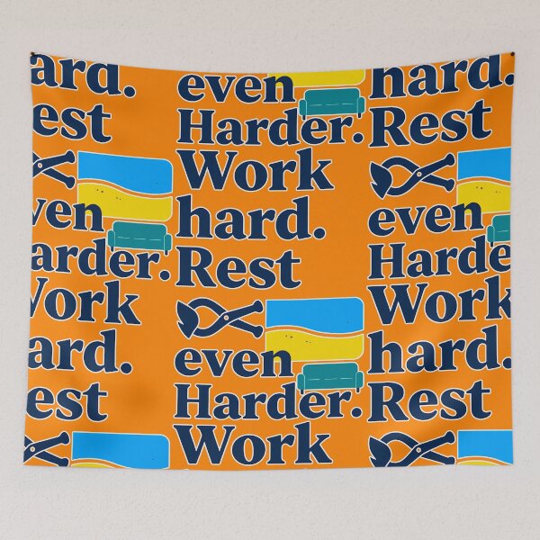 Item preview, Work Hard Rest Even Harder Beach Lifestyle Design designed and sold by Topoartispp.