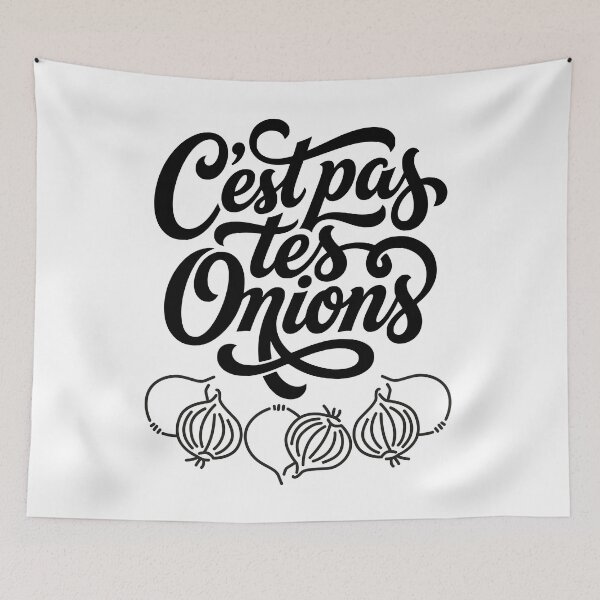 Item preview, C'est pas tes Oignons French Idiom Sarcastic Humor designed and sold by AntiqueImages.