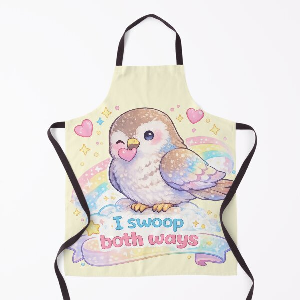 Item preview, Pastel Cute Falcon with Funny Quote “I Swoop Both Ways” – Kawaii Bird Icon PNG designed and sold by Nusha Creations.