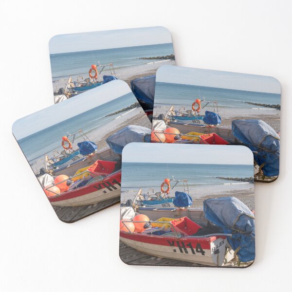 Item preview, Fishing boats on Sheringham beach, Norfolk coast designed and sold by yackers1.