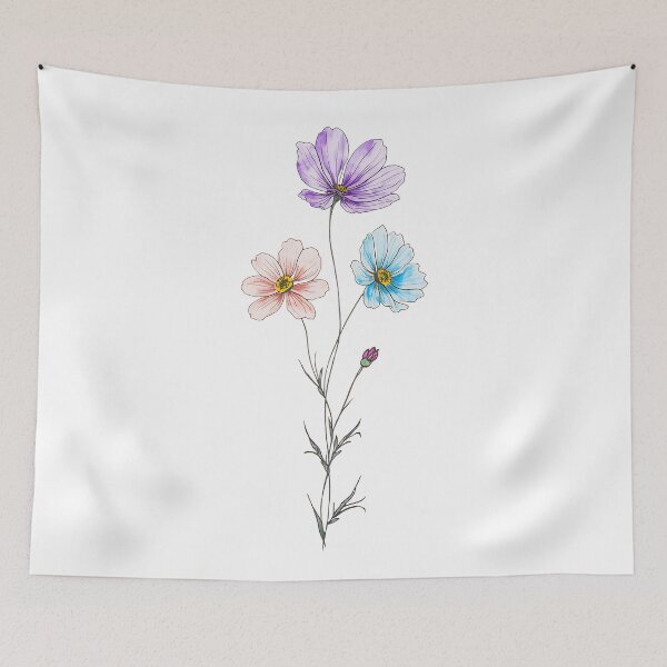 Item preview, Bouquet of  cosmos flowers designed and sold by uunaa.