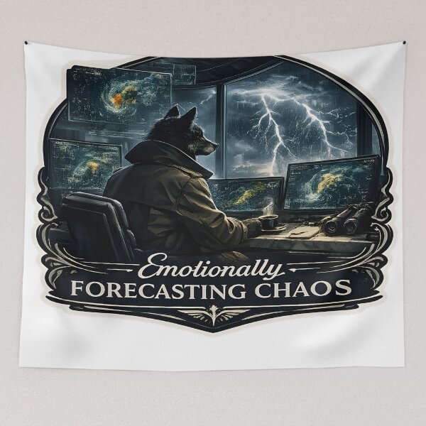 Item preview, Emotionally Forecasting Chaos Luxury Storm Observatory Aesthetic designed and sold by StickyGuys.