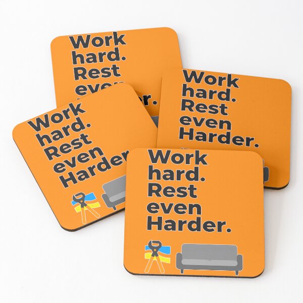 Item preview, Work Hard Rest Even Harder Minimal Quote Design designed and sold by Topoartispp.