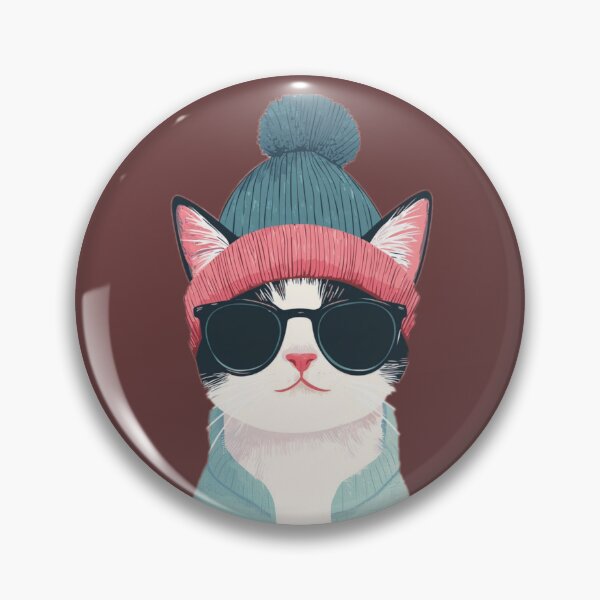 Item preview, Cool Tuxedo Cat in Beanie and Sunglasses – Hipster Kitty Art designed and sold by Theartistictale  _.