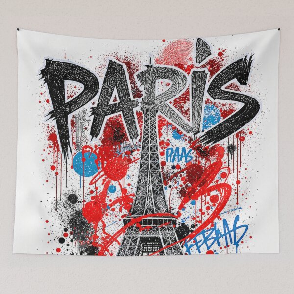 Item preview, Paris Eiffel Tower Graffiti Street Art designed and sold by Ekracreatives.