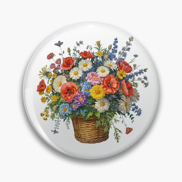 Item preview, Flowers in a basket designed and sold by uunaa.