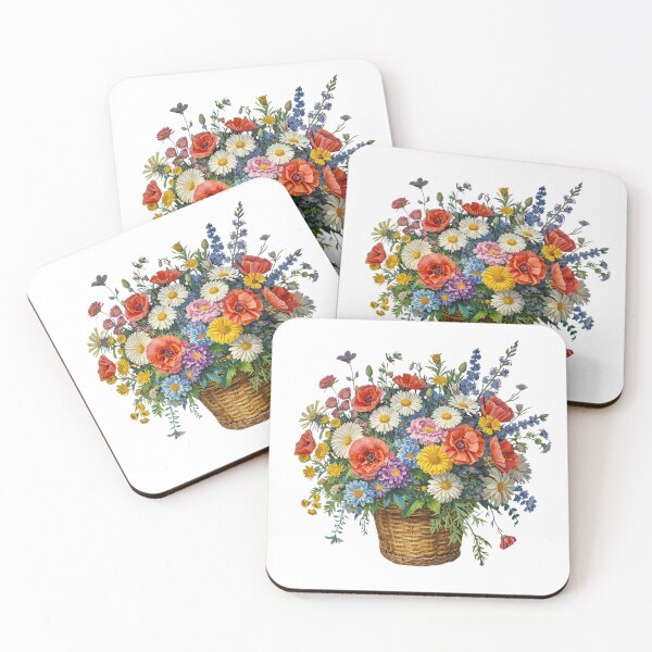 Item preview, Flowers in a basket designed and sold by uunaa.