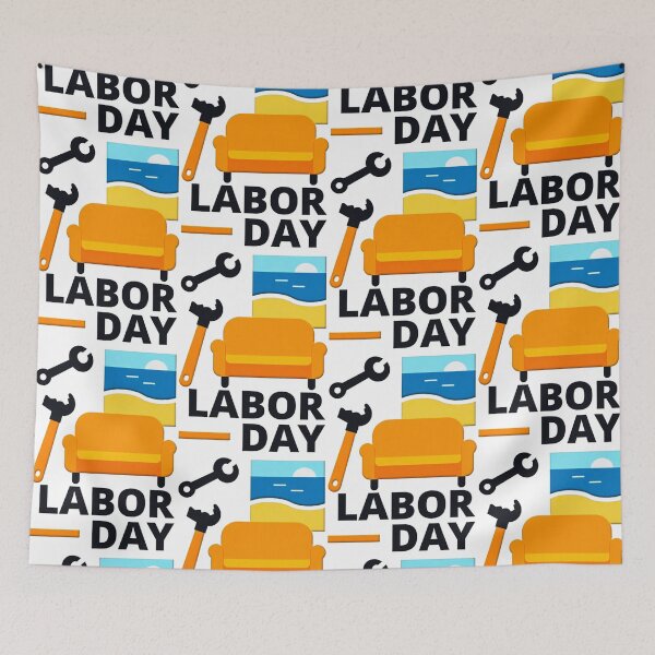 Item preview, Labor Day Work Hard Relax Design with Tools Illustration designed and sold by Topoartispp.