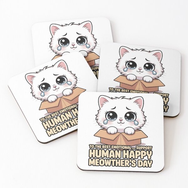 Item preview, The Best Emotional Support Human - Happy Mother's Day White Cat designed and sold by Wennity.