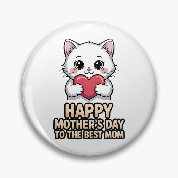 Item preview, To the Best Mom - Happy Mother's Day White Cat with Heart designed and sold by Wennity.