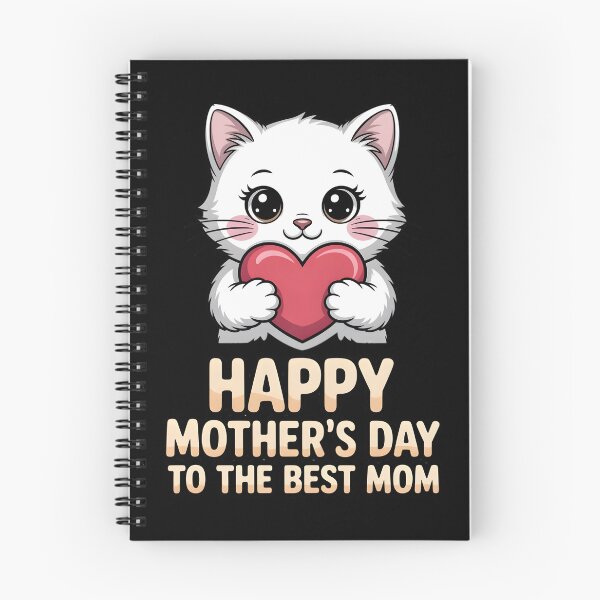Item preview, To the Best Mom - Happy Mother's Day White Cat with Heart designed and sold by Wennity.