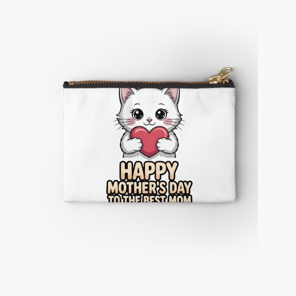 Item preview, To the Best Mom - Happy Mother's Day White Cat with Heart designed and sold by Wennity.