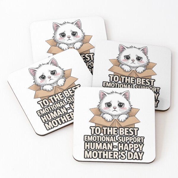 Item preview, To The Best Emotional Support Human - Happy Mother's Day Sad White Cat designed and sold by Wennity.