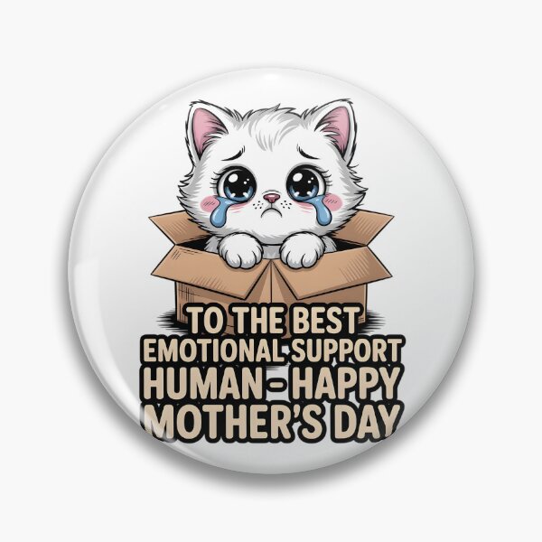 Item preview, To The Best Emotional Support Human - Happy Mother's Day White Cat designed and sold by Wennity.