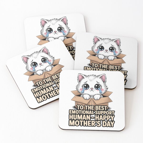 Item preview, To The Best Emotional Support Human - Happy Mother's Day White Cat designed and sold by Wennity.