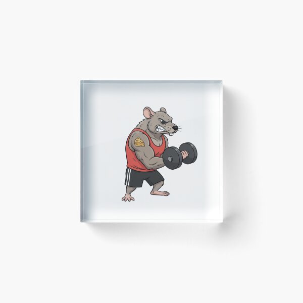 Item preview, Gym rat doing a bicep curl designed and sold by Terrific Arts Shop.