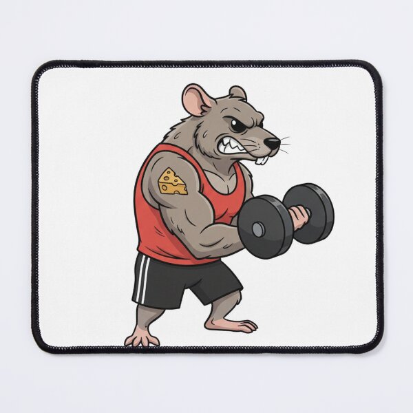 Item preview, Gym rat doing a bicep curl designed and sold by Terrific Arts Shop.