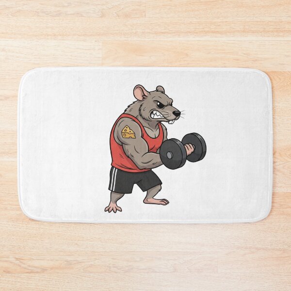 Item preview, Gym rat doing a bicep curl designed and sold by Terrific Arts Shop.