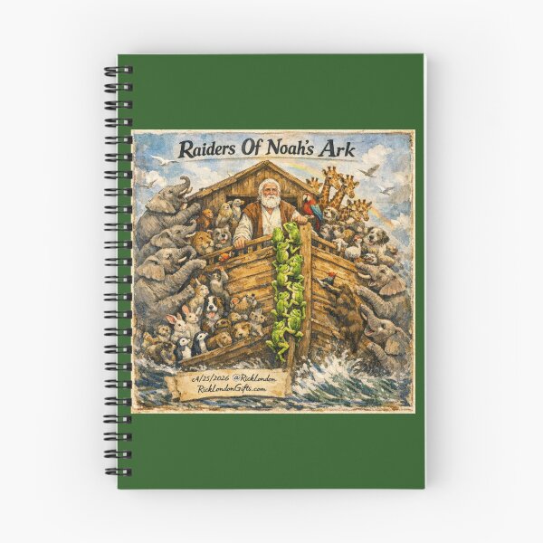 Item preview, Raiders of Noah’s Ark – Funny Animal Cartoon by Rick London designed and sold by Rick London Gifts.