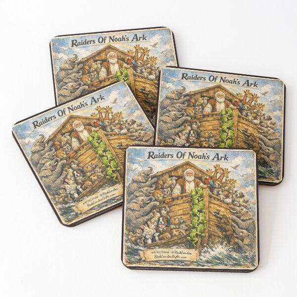 Item preview, Raiders of Noah’s Ark – Funny Animal Cartoon by Rick London designed and sold by Rick London Gifts.