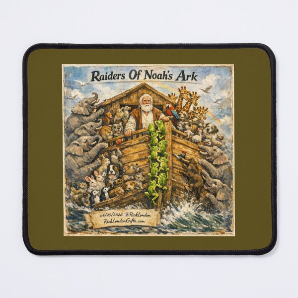 Item preview, Raiders of Noah’s Ark – Funny Animal Cartoon by Rick London designed and sold by Rick London Gifts.