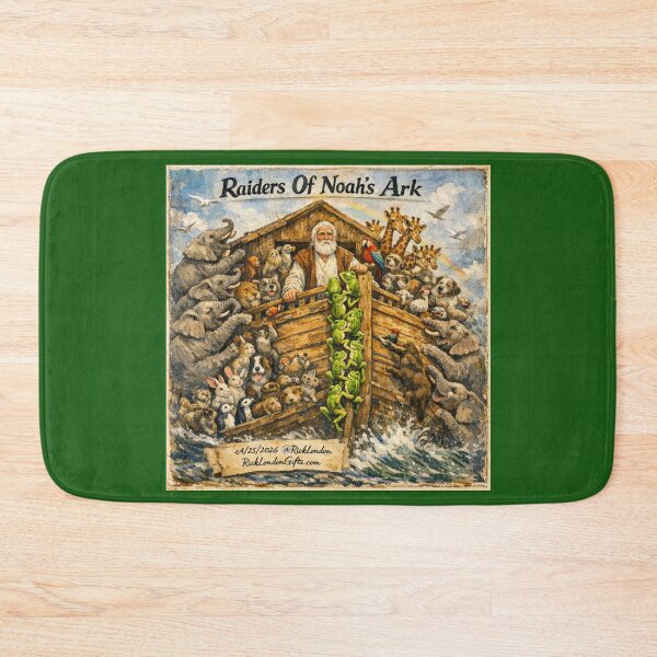 Item preview, Raiders of Noah’s Ark – Funny Animal Cartoon by Rick London designed and sold by Rick London Gifts.