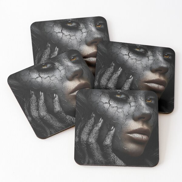 Item preview, Mysterious Face with Cracked Texture and Dark Vibes designed and sold by Artessie.