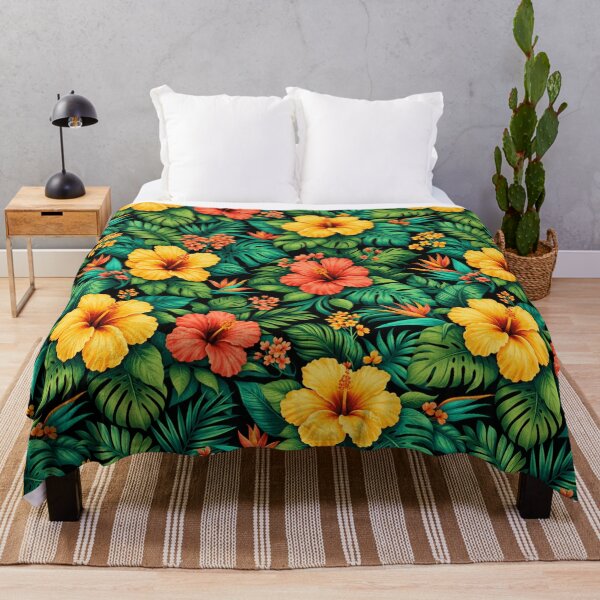 Item preview, Tropical Hibiscus Floral Pattern Bold Summer Botanical Aesthet designed and sold by PunchDrop.