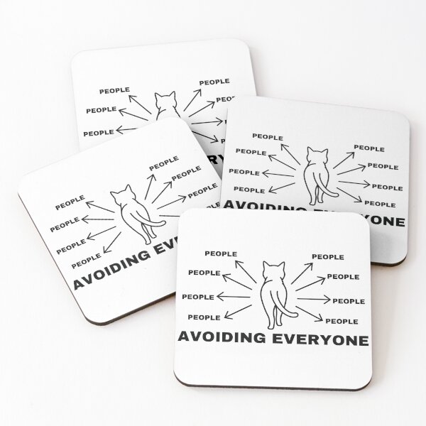 Item preview, Avoiding Everyone Featuring Cat Illustration for Fun designed and sold by CMM-Designs.