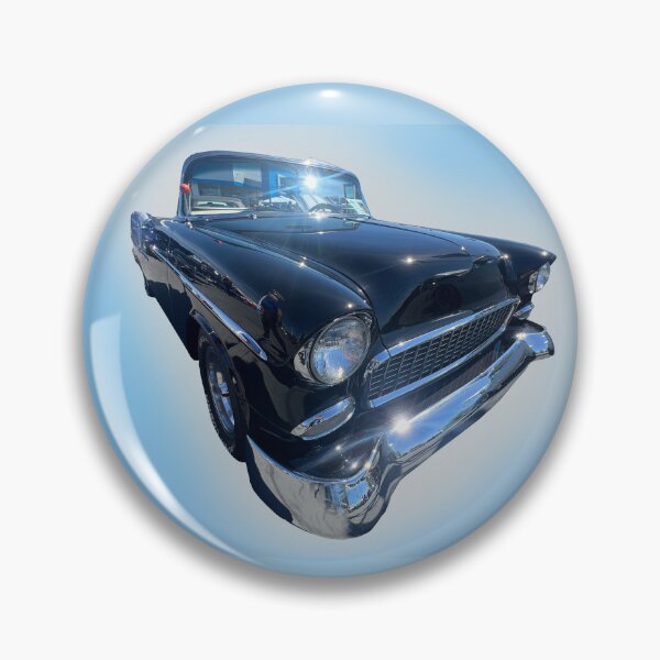 Item preview, 1955 Classic Chevy Bel Air – Vintage Black Chrome Dream Car | Retro Americana Nostalgia designed and sold by Claires-Cuties.