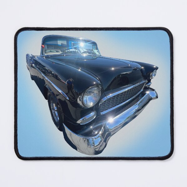 Item preview, 1955 Classic Chevy Bel Air – Vintage Black Chrome Dream Car | Retro Americana Nostalgia designed and sold by Claires-Cuties.