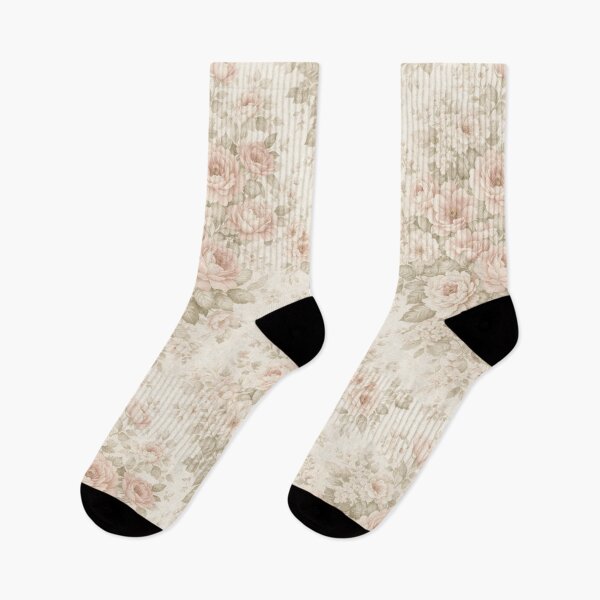 Artikelvorschau, Vintage-Rosenmuster, zartes Beige, Cottagecore, botanisches Motiv entworfen und verkauft von PunchDrop.