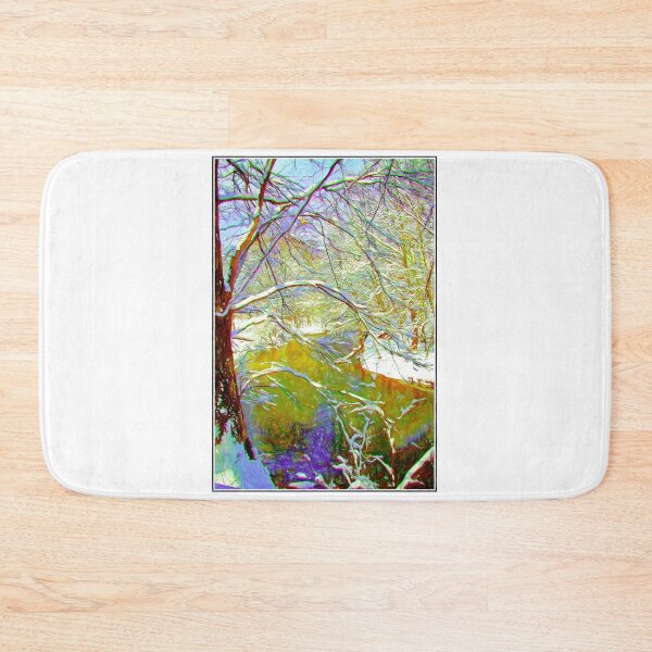 Item preview, Woodland Stream on a Bright, Winter Afternoon, Digital Illustration designed and sold by AMacGPhilly.