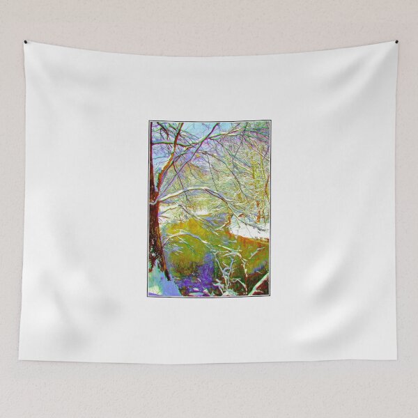 Item preview, Woodland Stream on a Bright, Winter Afternoon, Digital Illustration designed and sold by AMacGPhilly.