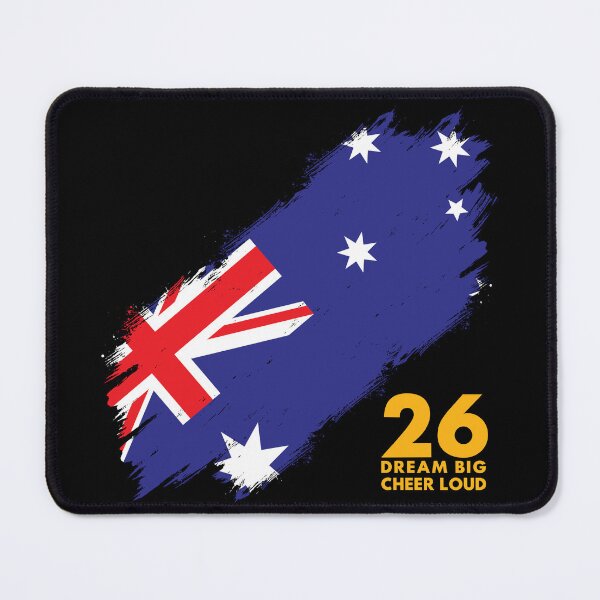 Item preview, Australia Football 2026 Dream Big Cheer Loud designed and sold by BananaPrint.