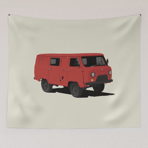 Item preview, UAZ-452 - УАЗ-452 -UAZ Bukhanka red designed and sold by knappidesign.