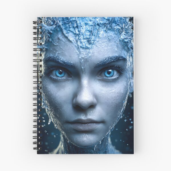 Item preview, Ice Crystal Portrait with Intense Blue Gaze designed and sold by Artessie.