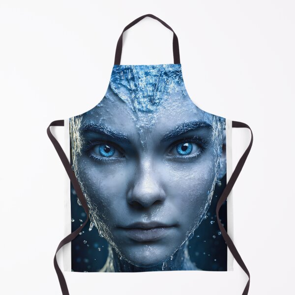Item preview, Ice Crystal Portrait with Intense Blue Gaze designed and sold by Artessie.